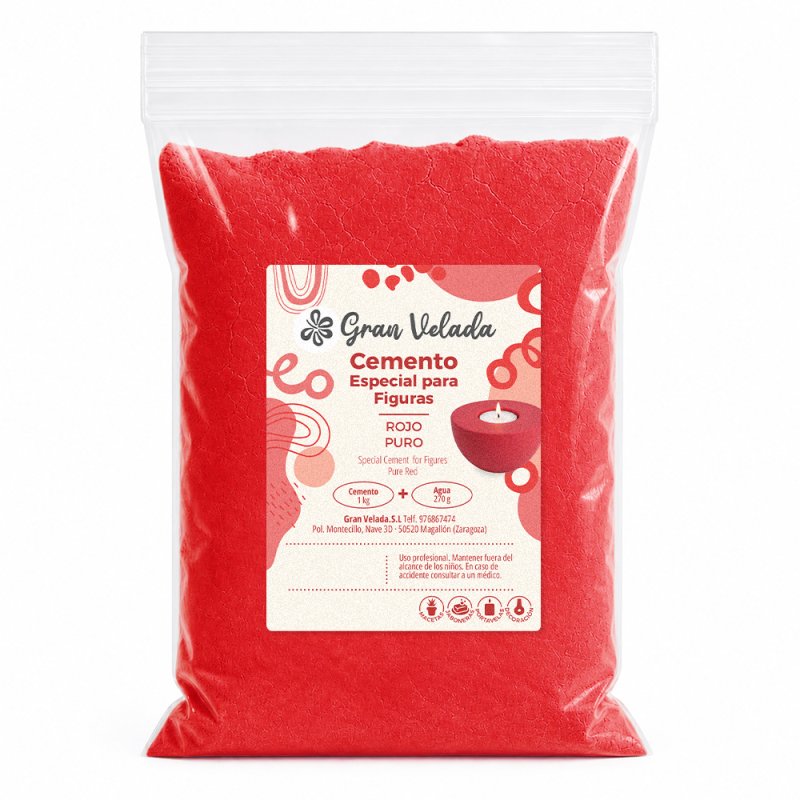 Bolsa de cemento para figuras rojo puro Gran Velada