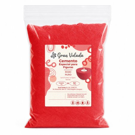 Bolsa de cemento para figuras rojo puro Gran Velada