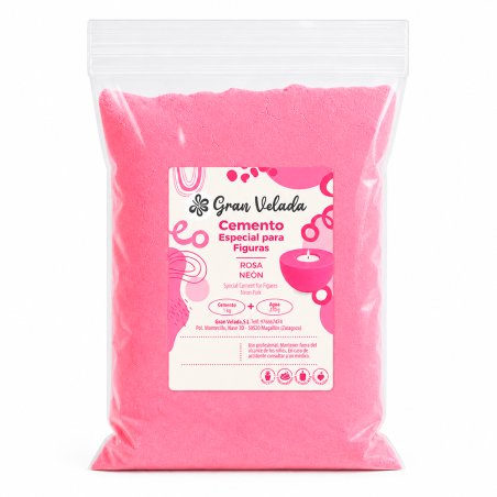 Cemento moldes rosa flúo