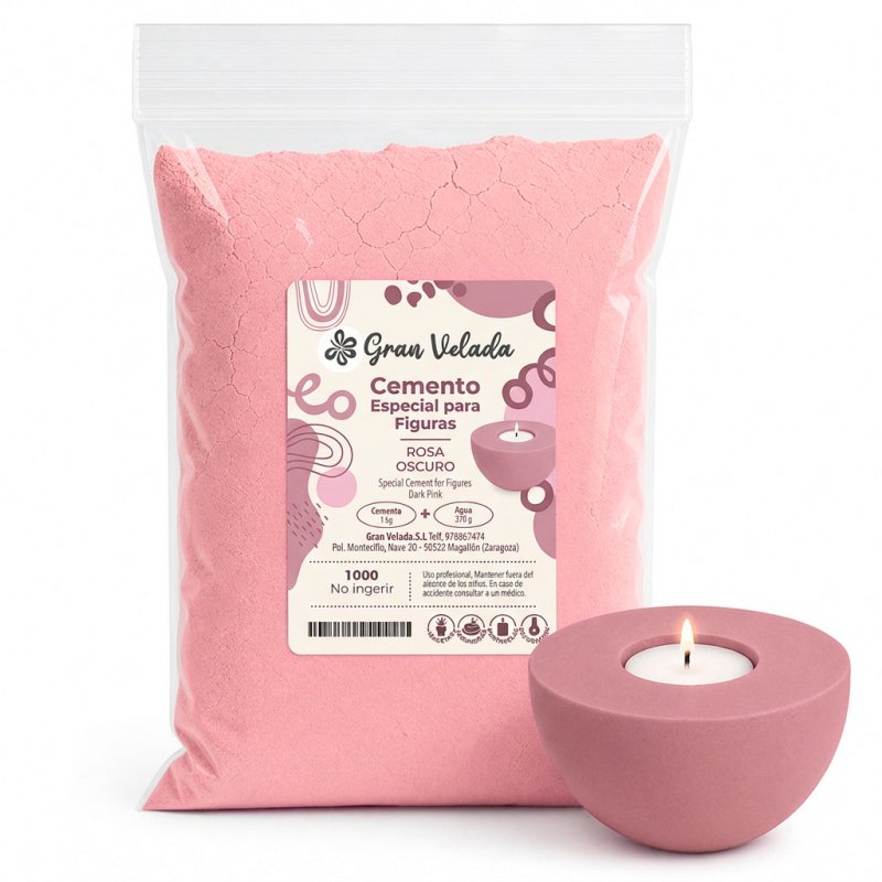 Cemento para moldear rosa