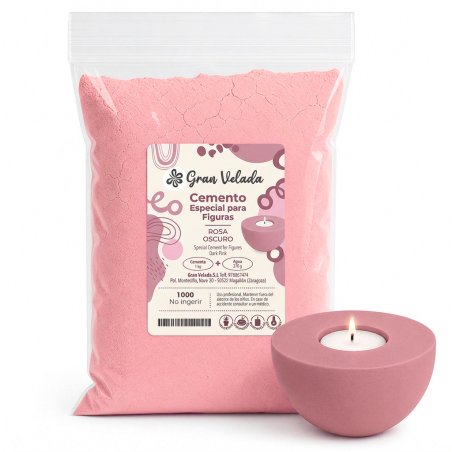 Cemento para moldear rosa