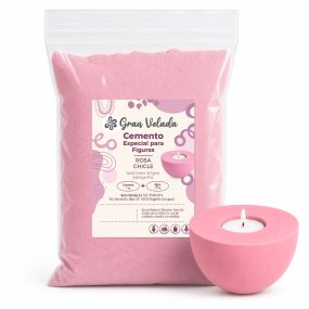 Cemento para figuras rosa chicle