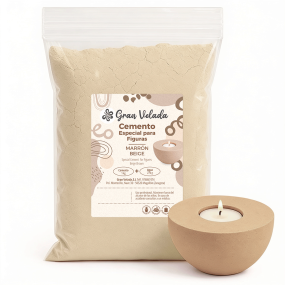 Cimento castanho beige para figuras