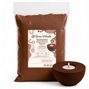 Cimento castanho chocolate para figuras
