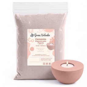 Cimento para figuras rosa vintage