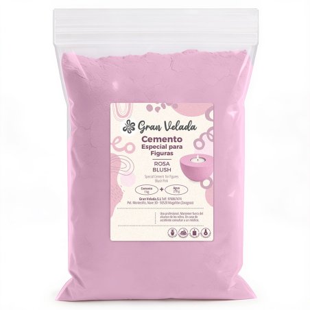 Como mezclar cemento para figuras rosa blush con agua para manualidades