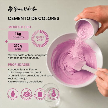 Bolsa de cemento para figuras rosa blush Gran Velada