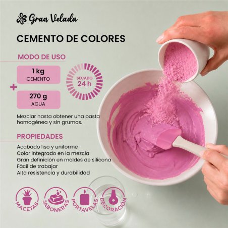 Bolsa de cemento para figuras magenta puro Gran Velada