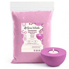 Cimento malva neon para figuras