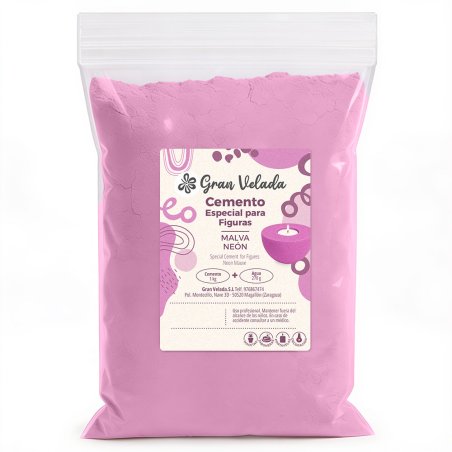Bolsa de cemento para figuras malva neón Gran Velada