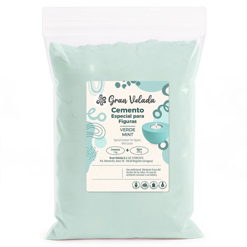 Bolsa de cemento para figuras verde mint Gran Velada