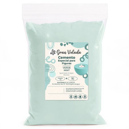 Bolsa de cemento para figuras verde mint Gran Velada