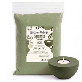 Cemento para figuras verde musgo