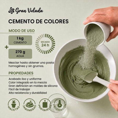 Bolsa de cemento para figuras verde musgo Gran Velada