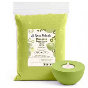 Cimento verde pistácio para figuras