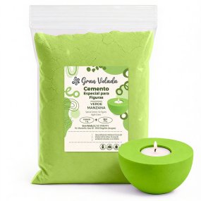 Cimento verde maçã para figuras