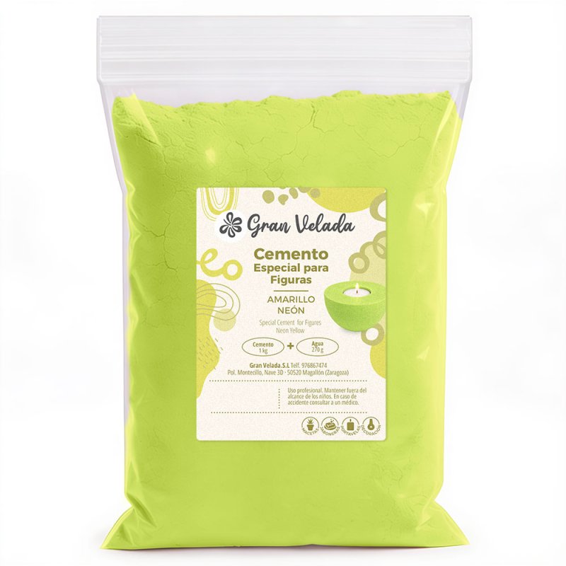Bolsa de cemento para figuras amarillo neón Gran Velada