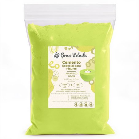 Bolsa de cemento para figuras amarillo neón Gran Velada