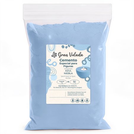 Bolsa de cemento para figuras azul niebla Gran Velada