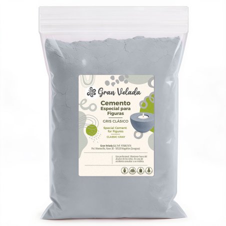 Cemento gris para figuras Gran Velada, gris clásico para moldear y decorar — bolsa a granel