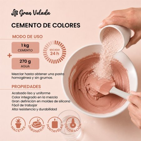 Como mezclar cemento para figuras terracota con agua para manualidades