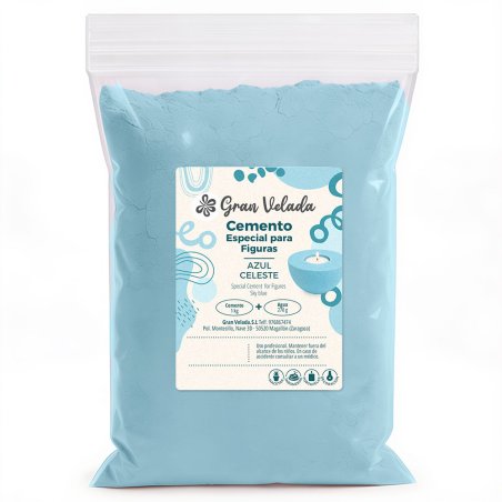 Bolsa de cemento para figuras azul celeste Gran Velada