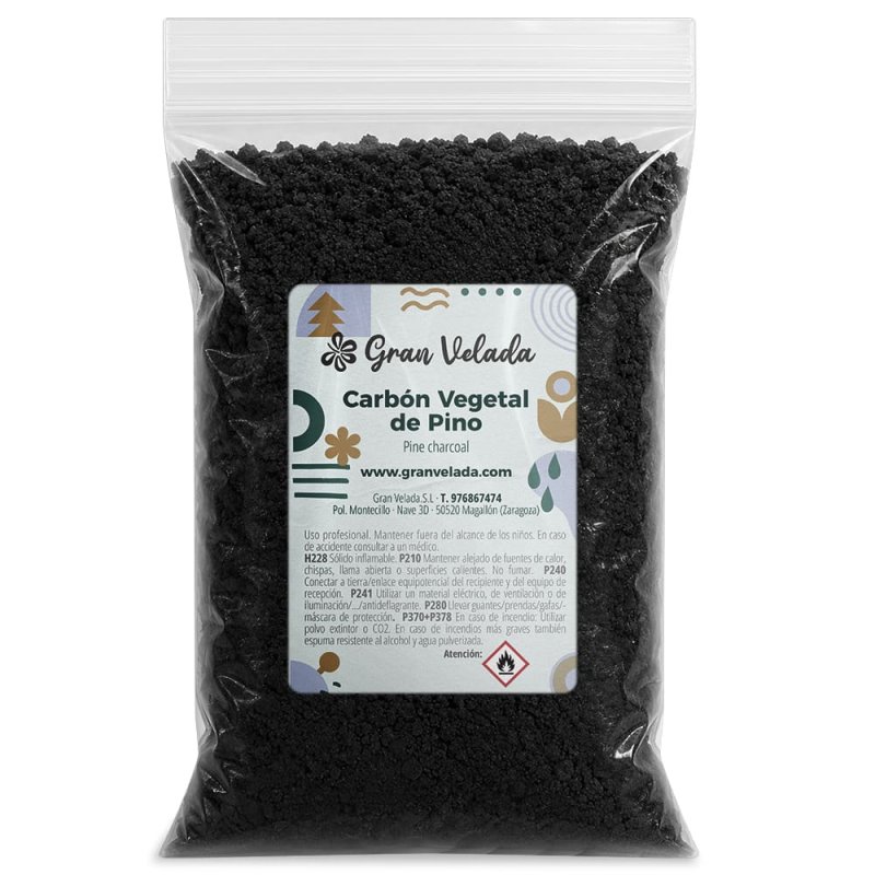 Carbon vegetal de pino