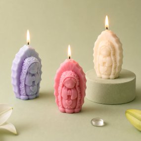Molde para velas virgem com coração