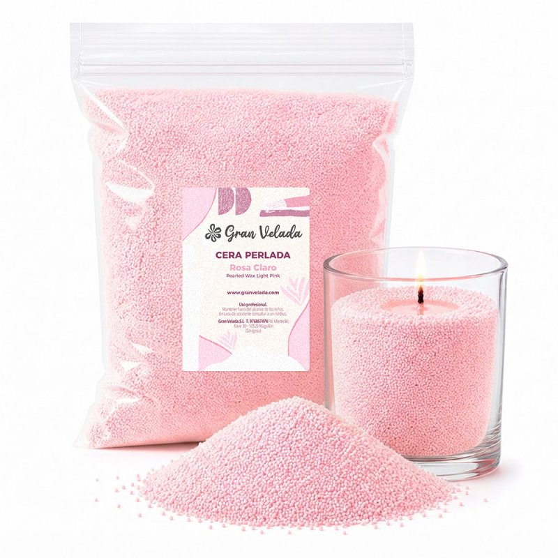 Pearled wax o cera perlada rosa claro