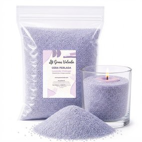 Pearled wax o cera perlada lavanda vintage