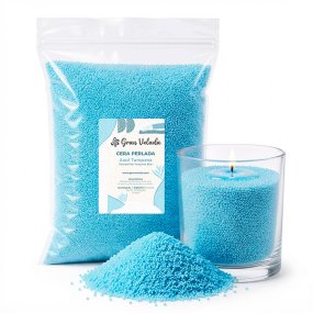 Pearled wax o cera perlada azul turquesa