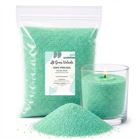 Pearled wax o cera perlada verde mint