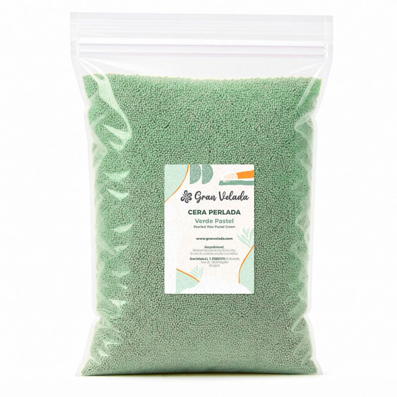 Cera perlada color verde