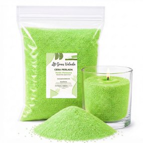 Pearled wax ou cera perolada verde maçã