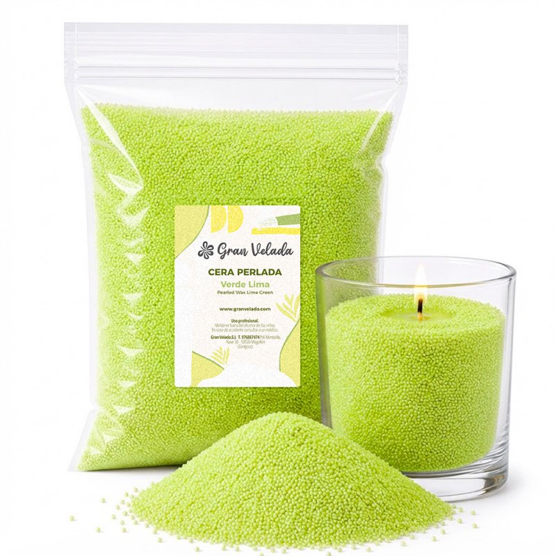 Pearled wax o cera perlada verde lima