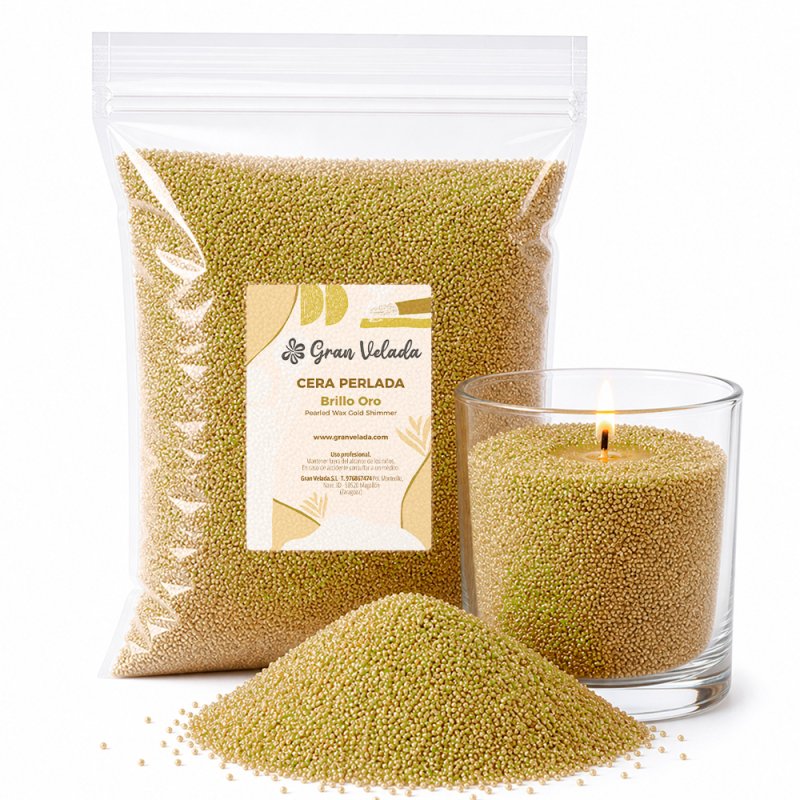 Pearled wax o cera perlada brillo oro