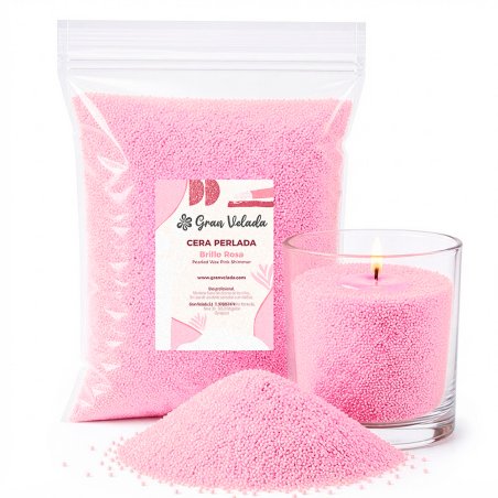 Pearled wax o cera perlada brillo rosa