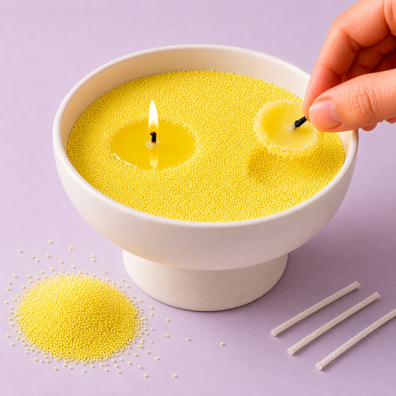 Parafina perlitas velas