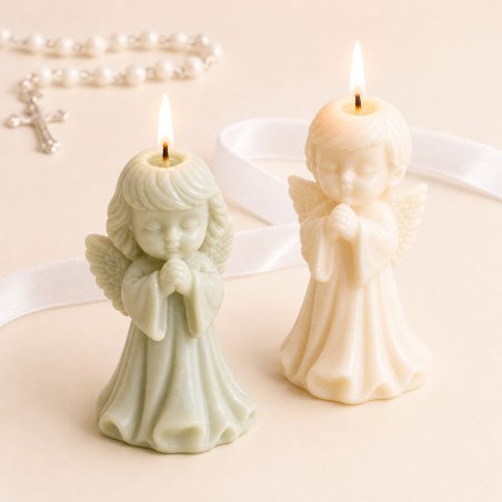 Molde para velas dos cavidades angel rezando