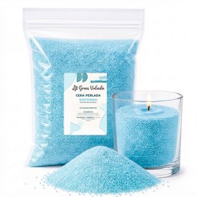 Pearled wax o cera perlada azul celeste