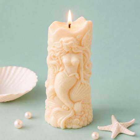 Molde para velas sirena