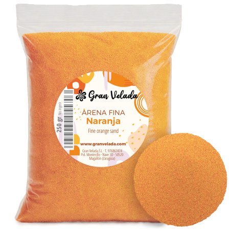 Envase arena fina naranja