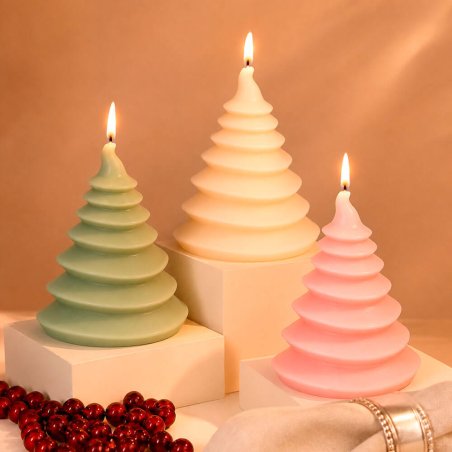 Velas árbol de Navidad en varios colores