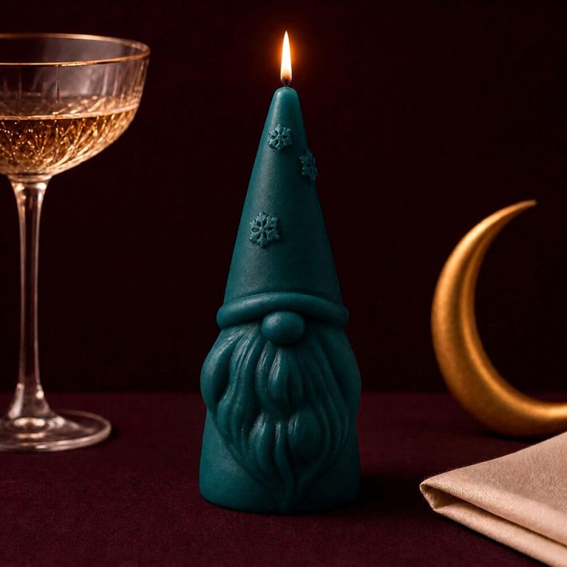 Vela decorativa enanito navideño