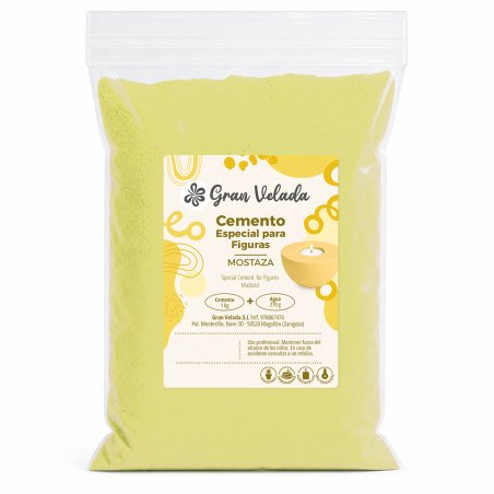 Bolsa de cemento para figuras mostaza Gran Velada