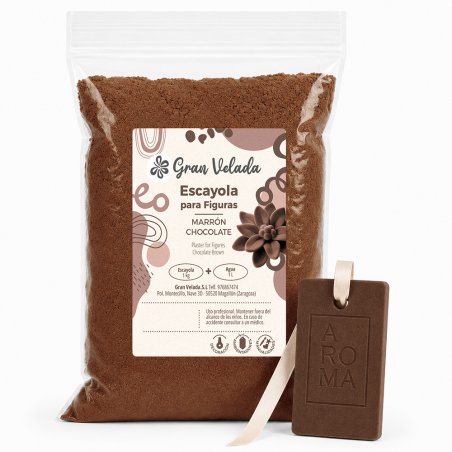 Escayola para figuras marrón chocolate