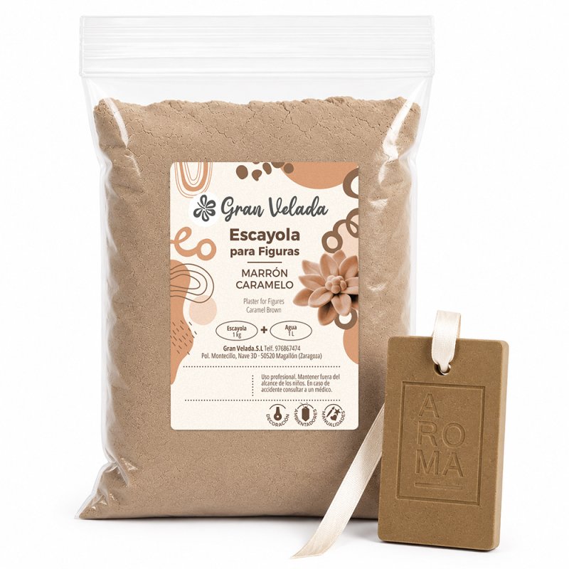 Escayola para figuras marrón caramelo