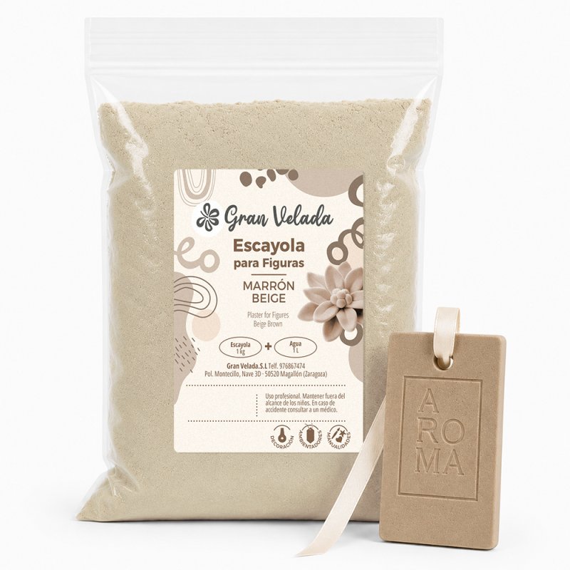 Escayola para figuras marrón beige