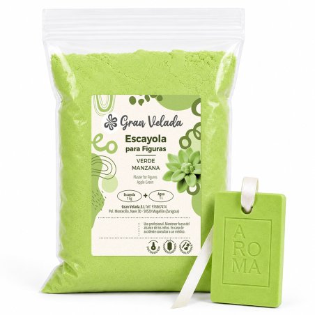 Escayola para figuras verde manzana