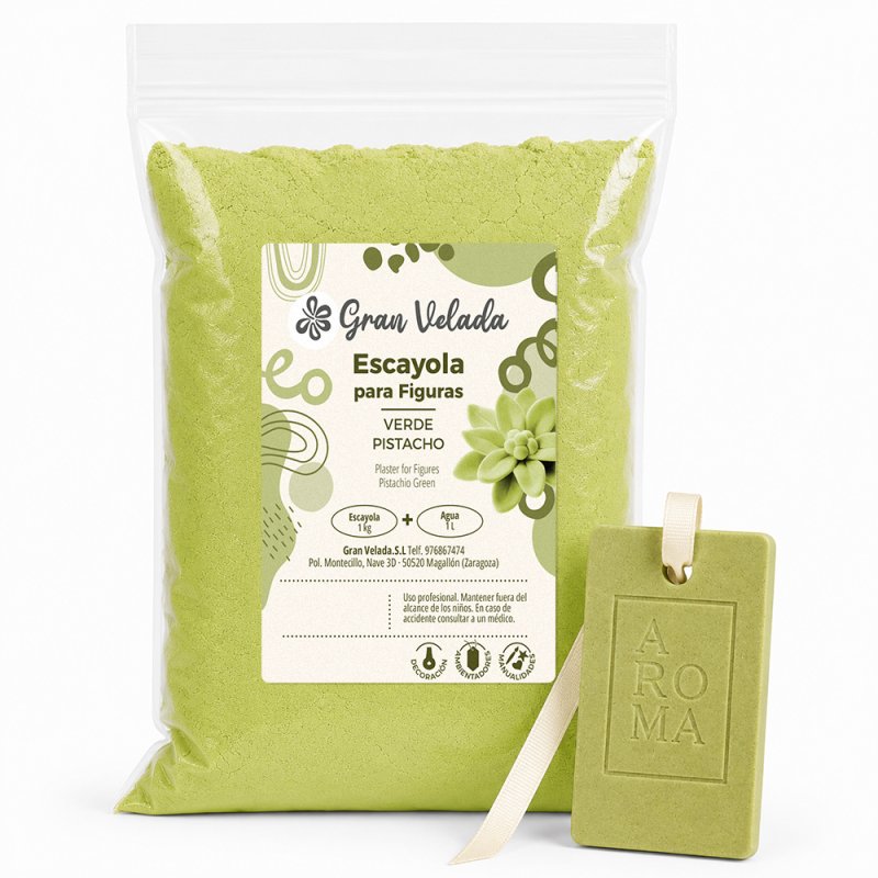 Escayola para figuras verde pistacho